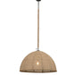 Meyda Lighting Empire 36" Timeless Bronze Dome Pendant Light With Burlap Textrene Shade