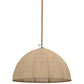 Meyda Lighting Empire 36" Timeless Bronze Dome Pendant Light With Burlap Textrene Shade