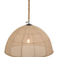 Meyda Lighting Empire 36" Timeless Bronze Dome Pendant Light With Burlap Textrene Shade