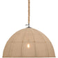 Meyda Lighting Empire 36" Timeless Bronze Dome Pendant Light With Burlap Textrene Shade