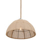 Meyda Lighting Empire 36" Timeless Bronze Dome Pendant Light With Burlap Textrene Shade
