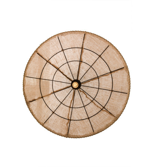 Meyda Lighting Empire 36" Timeless Bronze Dome Pendant Light With Burlap Textrene Shade