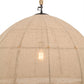 Meyda Lighting Empire 36" Timeless Bronze Dome Pendant Light With Burlap Textrene Shade