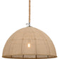 Meyda Lighting Empire 36" Timeless Bronze Dome Pendant Light With Burlap Textrene Shade