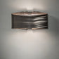 Meyda Lighting Envolver 9" Raw Steel With Clear Coat Wall Sconce With Contrail Mist Idalight Shade