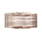 Meyda Lighting Envolver 9" Raw Steel With Clear Coat Wall Sconce With Contrail Mist Idalight Shade