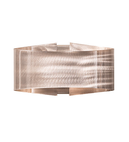 Meyda Lighting Envolver 9" Raw Steel With Clear Coat Wall Sconce With Contrail Mist Idalight Shade