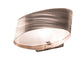 Meyda Lighting Envolver 9" Raw Steel With Clear Coat Wall Sconce With Contrail Mist Idalight Shade