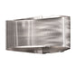 Meyda Lighting Envolver 9" Raw Steel With Clear Coat Wall Sconce With Contrail Mist Idalight Shade