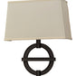 Meyda Lighting Equatore 15" Oil Rubbed Bronze Wall Sconce With White Eggshell Textrene Shade