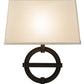 Meyda Lighting Equatore 15" Oil Rubbed Bronze Wall Sconce With White Eggshell Textrene Shade