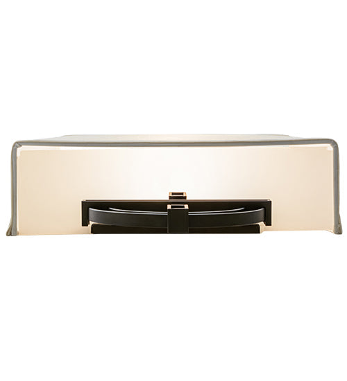 Meyda Lighting Equatore 15" Oil Rubbed Bronze Wall Sconce With White Eggshell Textrene Shade