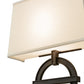 Meyda Lighting Equatore 15" Oil Rubbed Bronze Wall Sconce With White Eggshell Textrene Shade