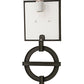 Meyda Lighting Equatore 15" Oil Rubbed Bronze Wall Sconce With White Eggshell Textrene Shade
