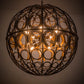 Meyda Lighting Equestriana 42" 10-Light Dark Burnished Transparent Copper Pendant Light