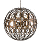 Meyda Lighting Equestriana 42" 10-Light Dark Burnished Transparent Copper Pendant Light