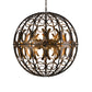 Meyda Lighting Equestriana 42" 10-Light Dark Burnished Transparent Copper Pendant Light