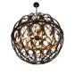 Meyda Lighting Equestriana 42" 10-Light Dark Burnished Transparent Copper Pendant Light