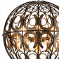 Meyda Lighting Equestriana 42" 10-Light Dark Burnished Transparent Copper Pendant Light