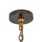 Meyda Lighting Equestriana 42" 10-Light Dark Burnished Transparent Copper Pendant Light