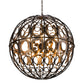 Meyda Lighting Equestriana 42" 10-Light Dark Burnished Transparent Copper Pendant Light