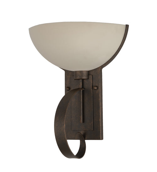 Meyda Lighting Erastos 13" Gilded Tobacco Wall Sconce With Beige Provostone Idalight Shade