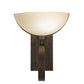 Meyda Lighting Erastos 13" Gilded Tobacco Wall Sconce With Beige Provostone Idalight Shade