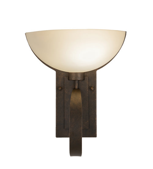 Meyda Lighting Erastos 13" Gilded Tobacco Wall Sconce With Beige Provostone Idalight Shade