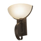 Meyda Lighting Erastos 13" Gilded Tobacco Wall Sconce With Beige Provostone Idalight Shade