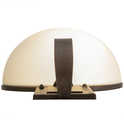 Meyda Lighting Erastos 13" Gilded Tobacco Wall Sconce With Beige Provostone Idalight Shade