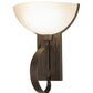 Meyda Lighting Erastos 13" Gilded Tobacco Wall Sconce With Beige Provostone Idalight Shade