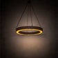 Meyda Lighting Escabroso 60" LED Rusty Nail Chandelier With Ambra Siena Idalight Shade