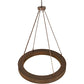 Meyda Lighting Escabroso 60" LED Rusty Nail Chandelier With Ambra Siena Idalight Shade