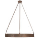 Meyda Lighting Escabroso 60" LED Rusty Nail Chandelier With Ambra Siena Idalight Shade
