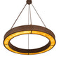 Meyda Lighting Escabroso 60" LED Rusty Nail Chandelier With Ambra Siena Idalight Shade