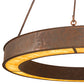 Meyda Lighting Escabroso 60" LED Rusty Nail Chandelier With Ambra Siena Idalight Shade