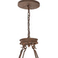 Meyda Lighting Escabroso 60" LED Rusty Nail Chandelier With Ambra Siena Idalight Shade