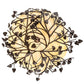 Meyda Lighting Espe 40" 4-Light Dark Burnished Antique Copper Semi-flush Mount Light With Beige Shade Glass