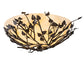 Meyda Lighting Espe 40" 4-Light Dark Burnished Antique Copper Semi-flush Mount Light With Beige Shade Glass
