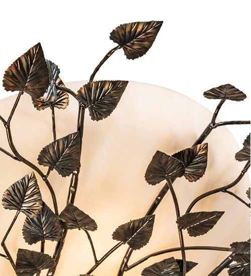 Meyda Lighting Espe 40" 8-Light Dark Burnished Antique Copper Semi-flush Mount Light With Beige Fleshtone Idalight Shade