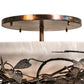 Meyda Lighting Espe 40" 8-Light Dark Burnished Antique Copper Semi-flush Mount Light With Beige Fleshtone Idalight Shade