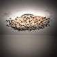 Meyda Lighting Espe 40" 8-Light Dark Burnished Antique Copper Semi-flush Mount Light With Beige Fleshtone Idalight Shade