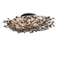 Meyda Lighting Espe 40" 8-Light Dark Burnished Antique Copper Semi-flush Mount Light With Beige Fleshtone Idalight Shade