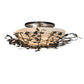 Meyda Lighting Espe 40" 8-Light Dark Burnished Antique Copper Semi-flush Mount Light With Beige Fleshtone Idalight Shade