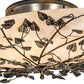 Meyda Lighting Espe 40" 8-Light Dark Burnished Antique Copper Semi-flush Mount Light With Beige Fleshtone Idalight Shade