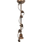 Meyda Lighting Espe 5" Antique Copper Mini Pendant Light With Green & Beige Jadestone Shade