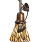 Meyda Lighting Espe 5" Antique Copper Mini Pendant Light With Green & Beige Jadestone Shade
