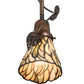 Meyda Lighting Espe 5" Antique Copper Mini Pendant Light With Green & Beige Jadestone Shade