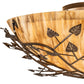 Meyda Lighting Espe 54" 8-Light Tyler Bronze Flush Mount Light With Travertine Idalight Shade