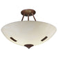 Meyda Lighting Essence 18" 2-Light Cafe Noir Semi-flush Mount Light With Whitestone Idalight Shade